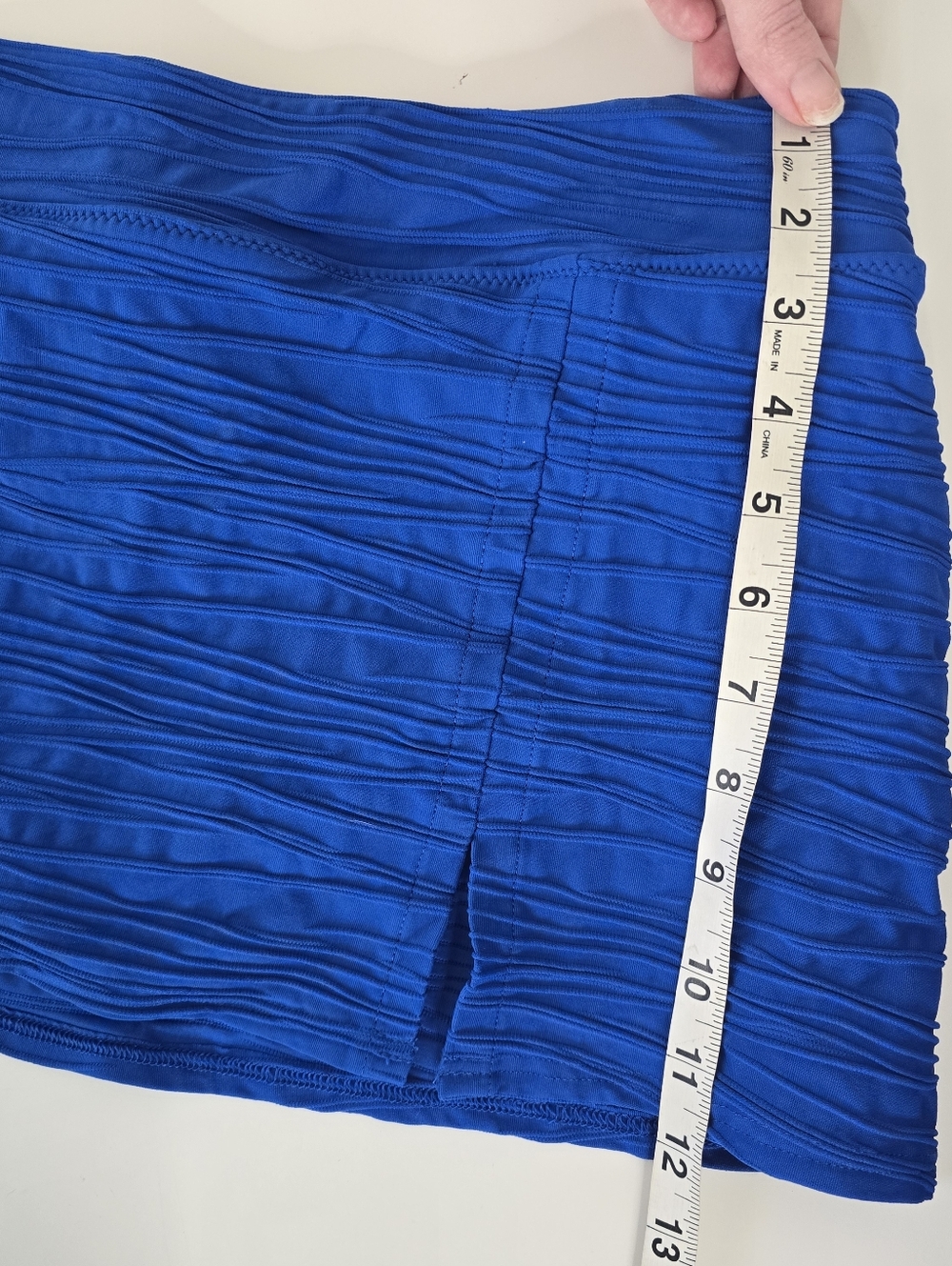 Lands End Textured Square Neck Tankini Skirt Swim Set 16W DD Royal Blue - Picture 7 of 12